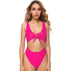 One Piece Tie Front Swim Suit